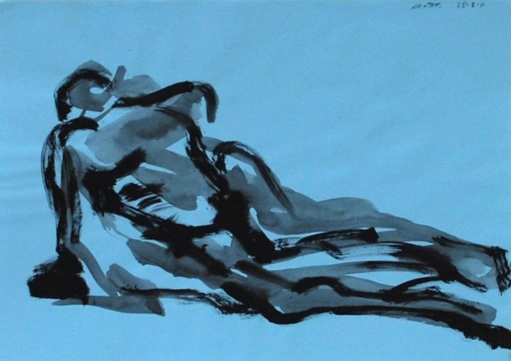 Male Life Drawing by Merrick Fry 
