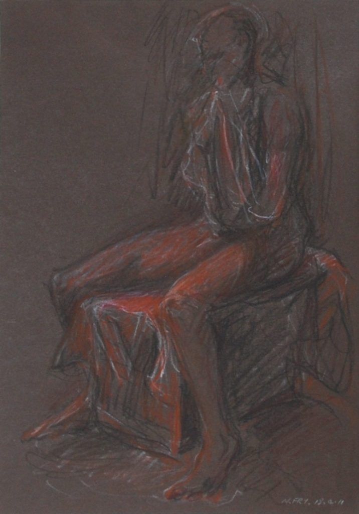 Male Life Drawing by Merrick Fry 