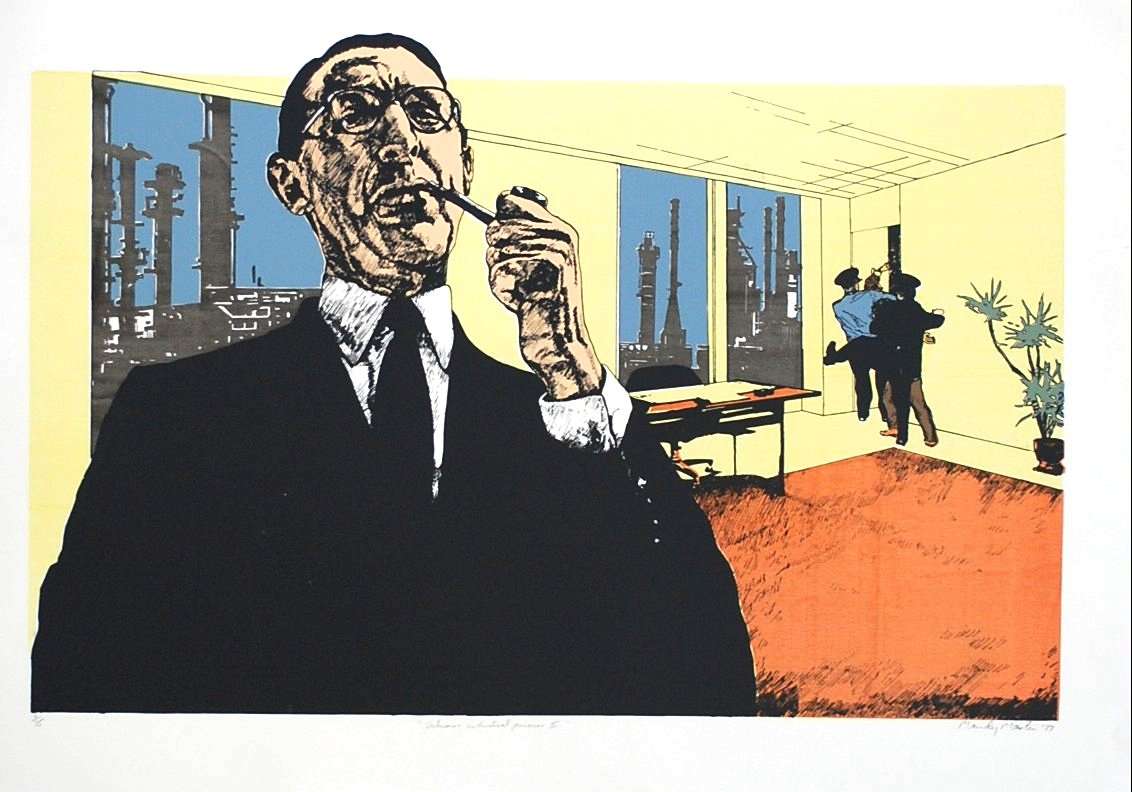 Unknown Industrial Prisoner II by Mandy Martin  Image: Mandy Martin, ‘Unknown Industrial Prisoner II’, 1977, screenprint on paper. Collection of Bathurst Regional Art Gallery.