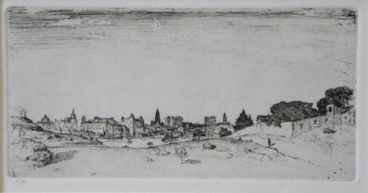 The City from Waverton, Sydney Harbour c1919 by Lloyd Rees 