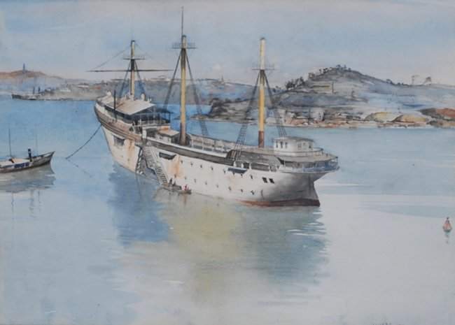The Old Sobraon (Berry's Bay, Sydney Harbour) by Lloyd Rees 
