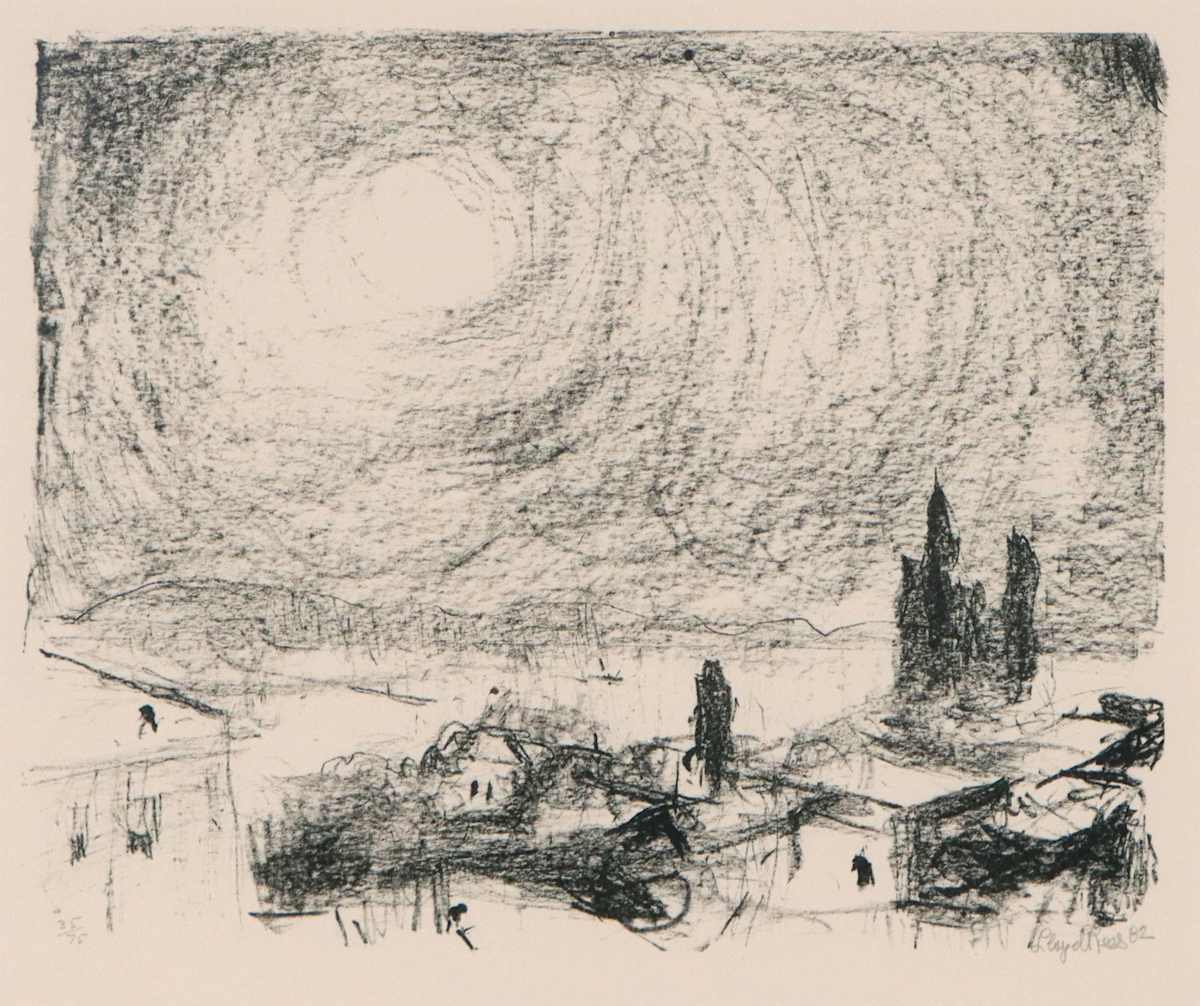 From University Library, Hobart by Lloyd Rees 