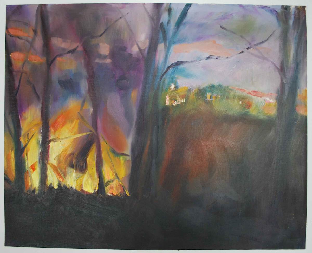 Burn Off at Sally's Flat by Rosemary Valadon 