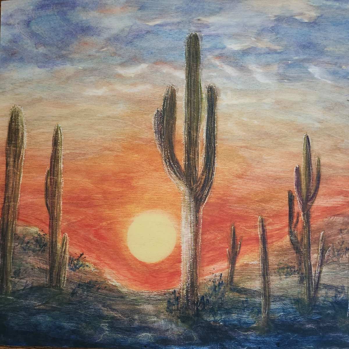 Evening Cactus Sunset by Joy Grant 