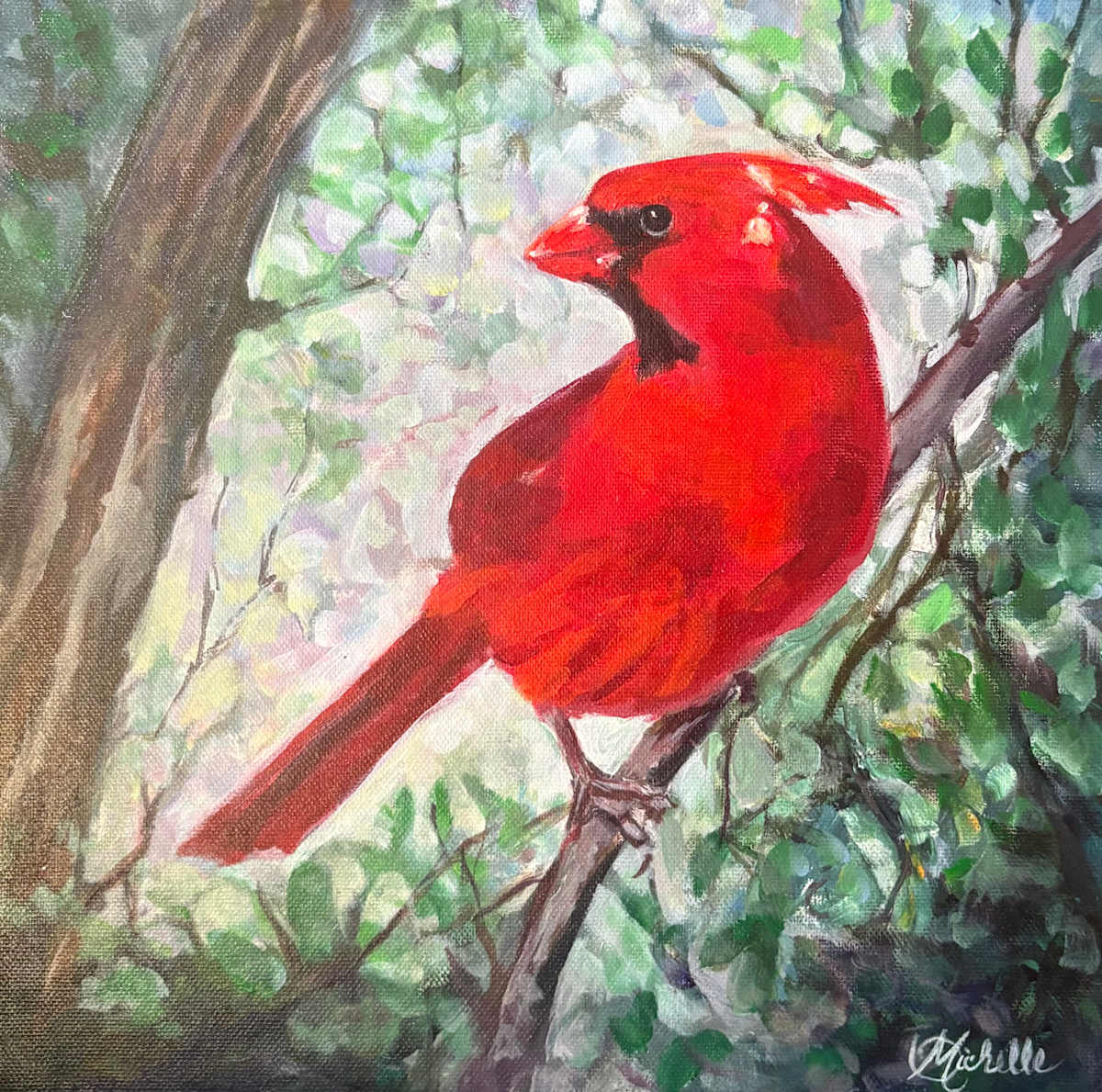When A Cardinal Appears.. by Michelle Blackmon 