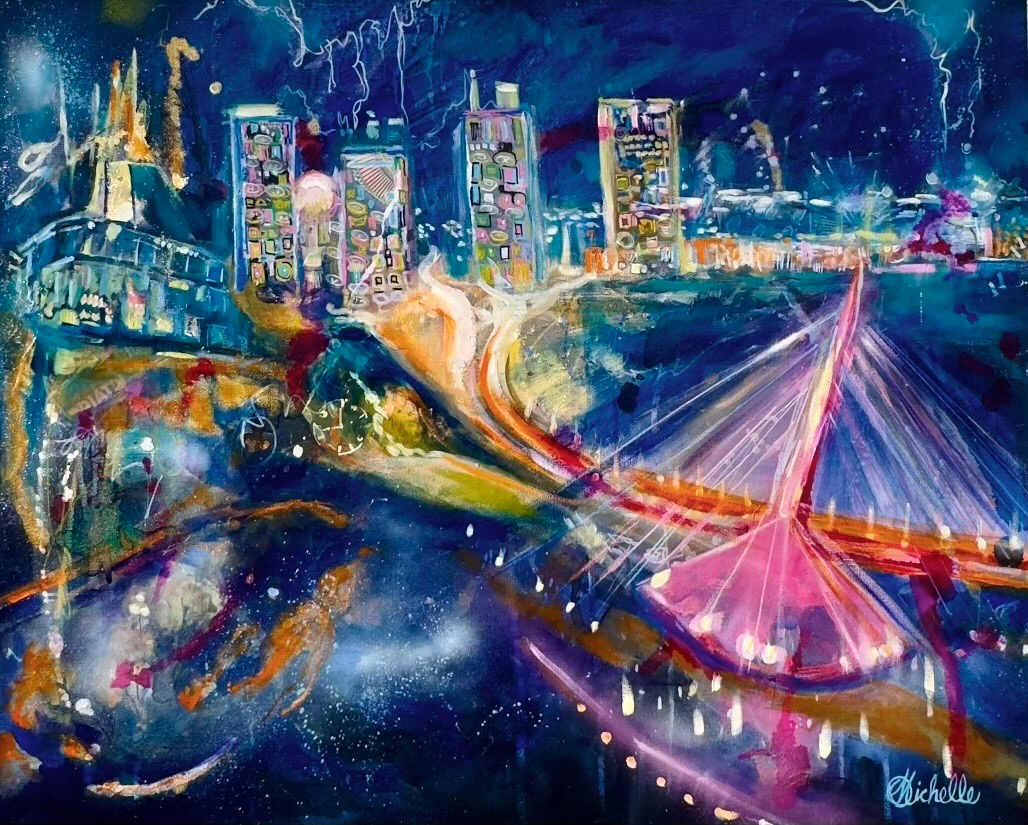 Night Moves- Drone Over Wpg by Michelle Blackmon 