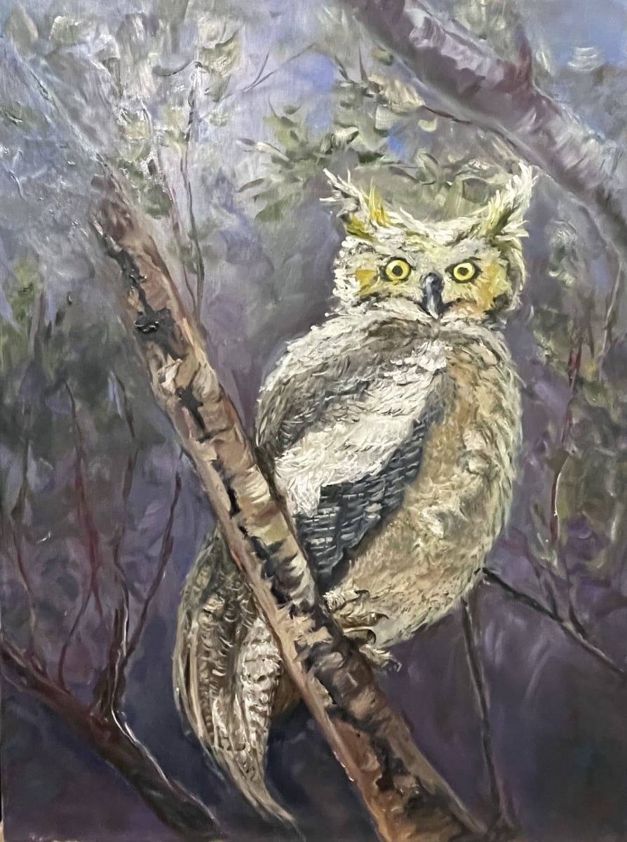 Great Horned Owl - Heather Feather by Michelle Blackmon 