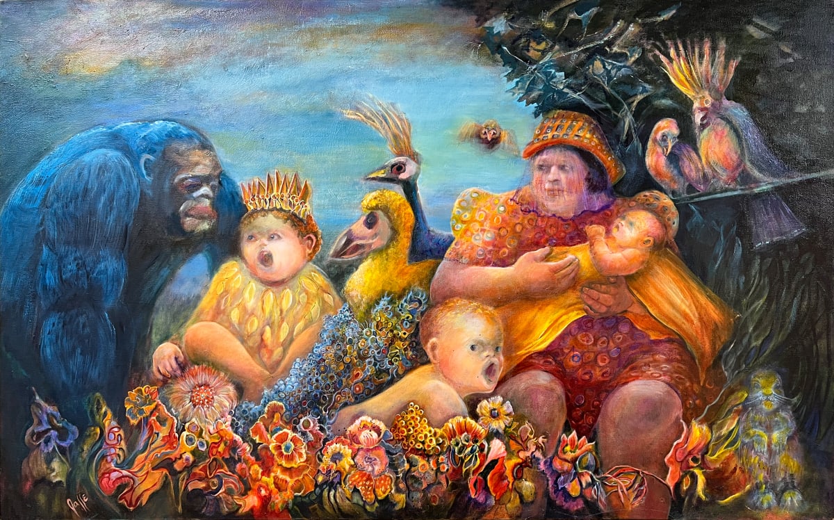 Family Outing III by Judith Jaffe 