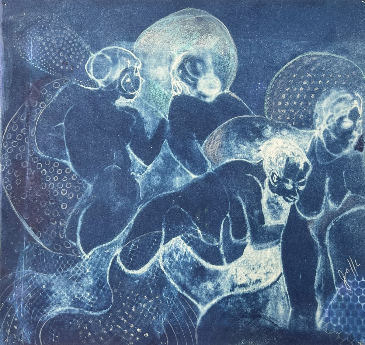 Blue Damsels by Judith Jaffe 