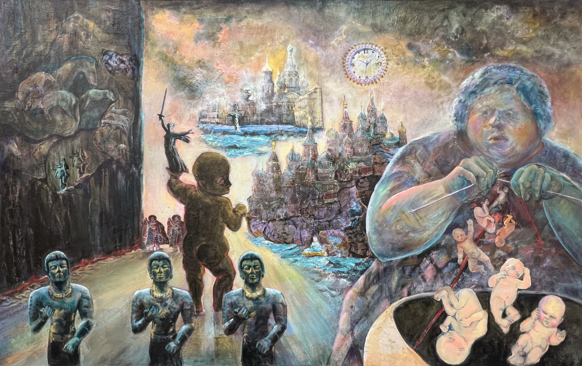 Knitting Calms My Nerves by Judith Jaffe  Image: Knitting Calms My Nerves