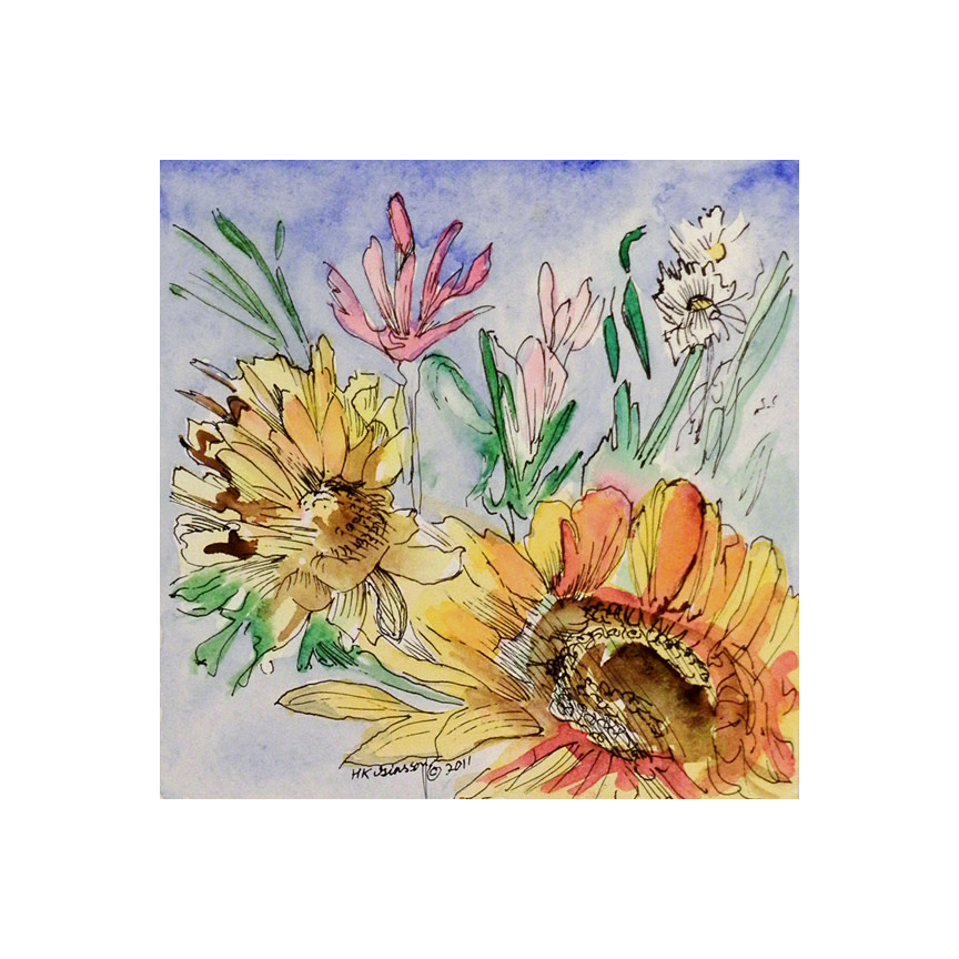 Flower Dance XI Floral Painting by Helena Kuttner-Giasson 
