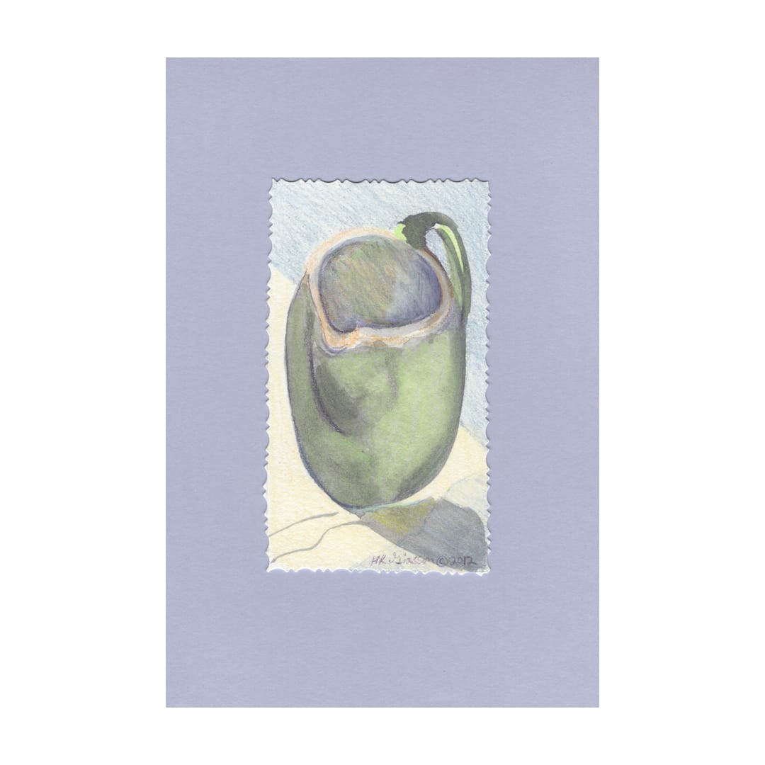 Tea Time 3 by Helena Kuttner-Giasson  Image: Tea Time 3 is a miniature mixed media painting of a vintage creamer cup.