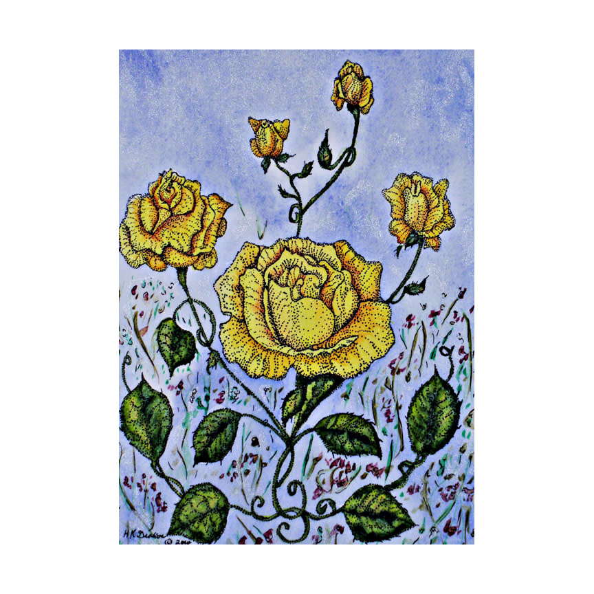 Victorian Yellow roses by Helena Kuttner-Giasson 