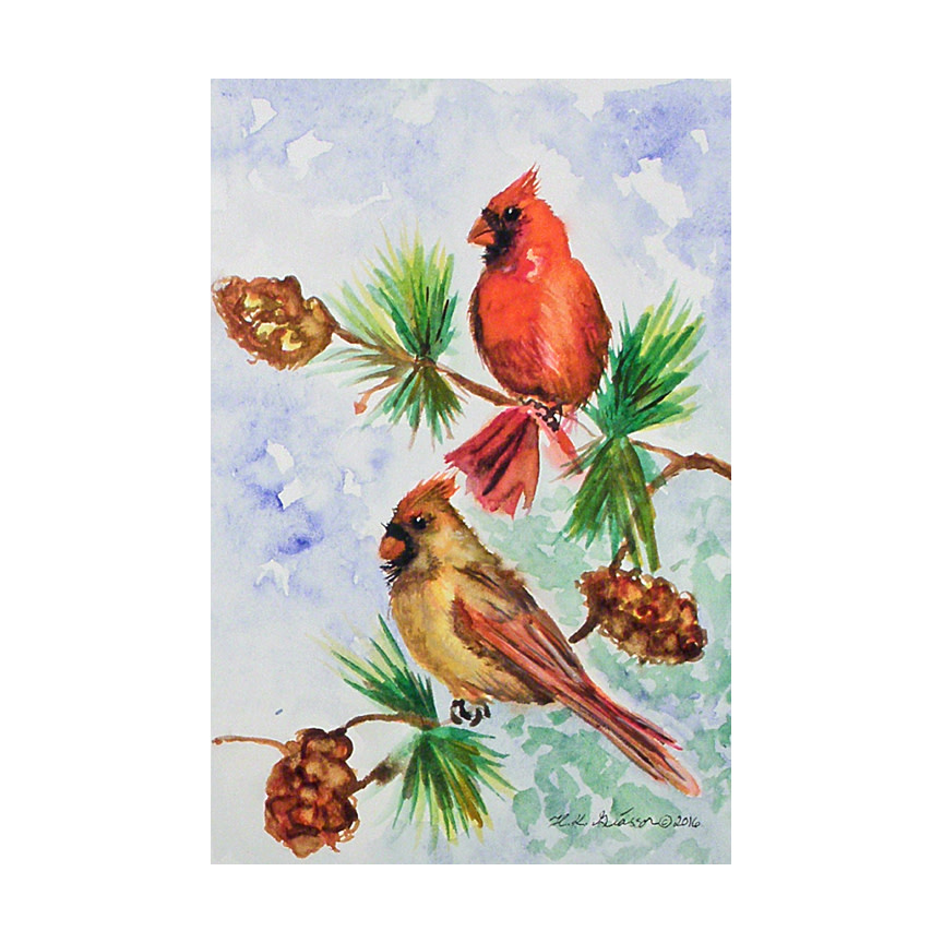 Cardinal  Pair by Helena Kuttner-Giasson 