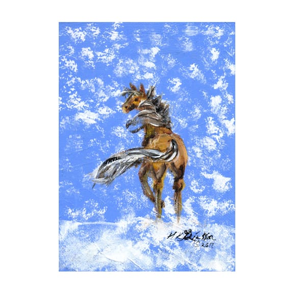 Snowstorm Mustang by Helena Kuttner-Giasson 