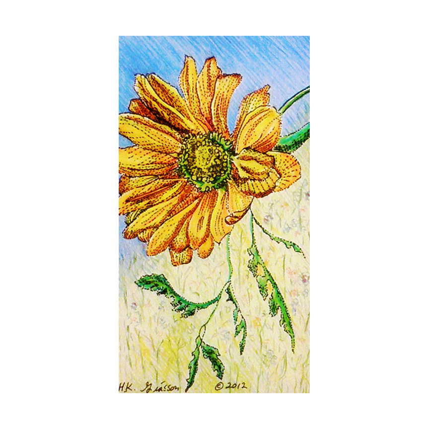 Aztec Sunflower II by Helena Kuttner-Giasson 
