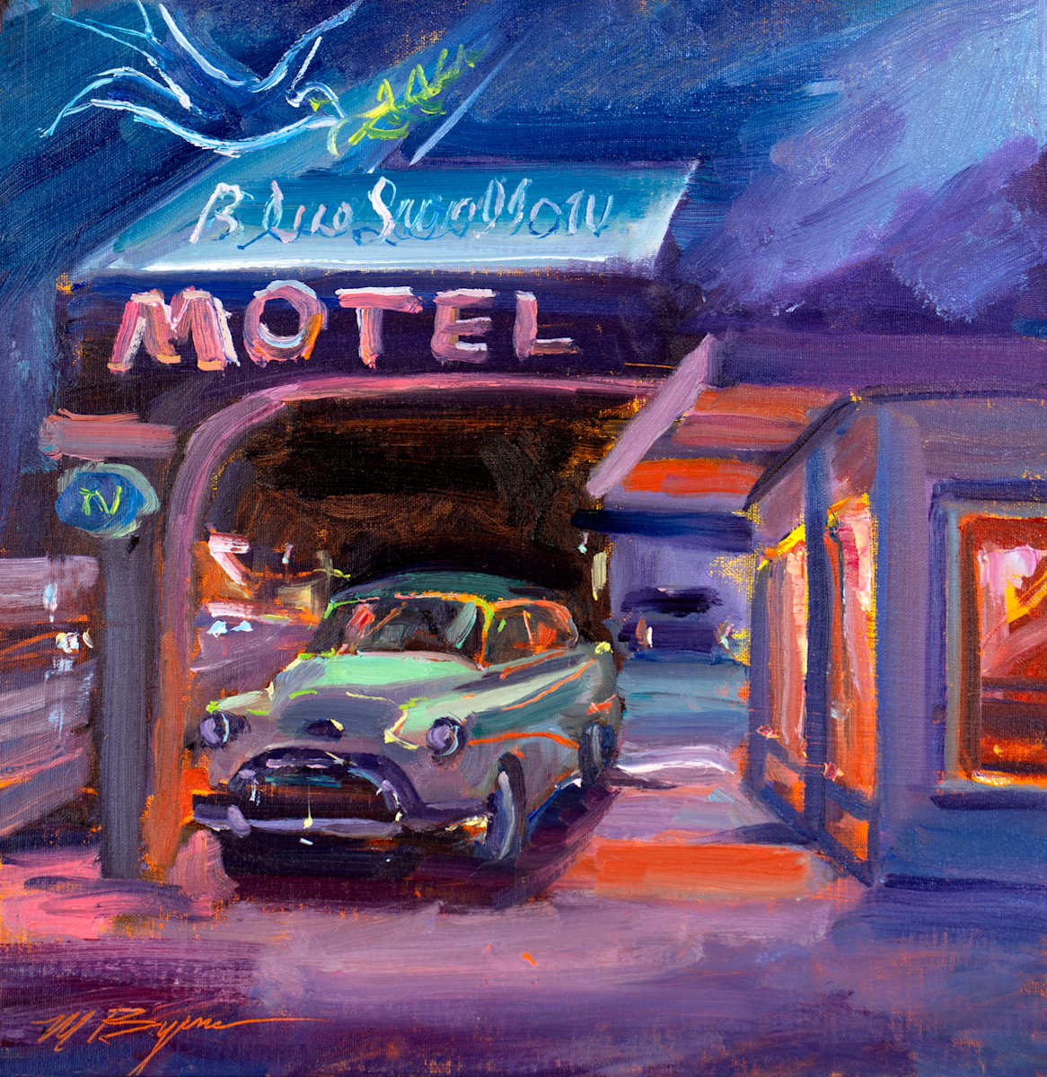 Blue Swan Nocturne by MICHELE BYRNE 