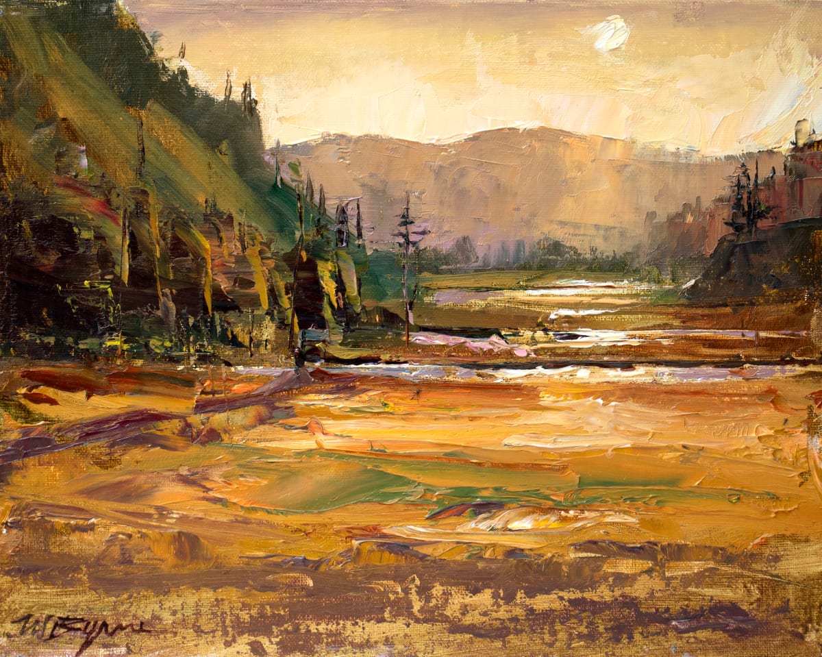 Where Two Rivers Meet by MICHELE BYRNE  Image: Painted plein air in Yellowstone National Park