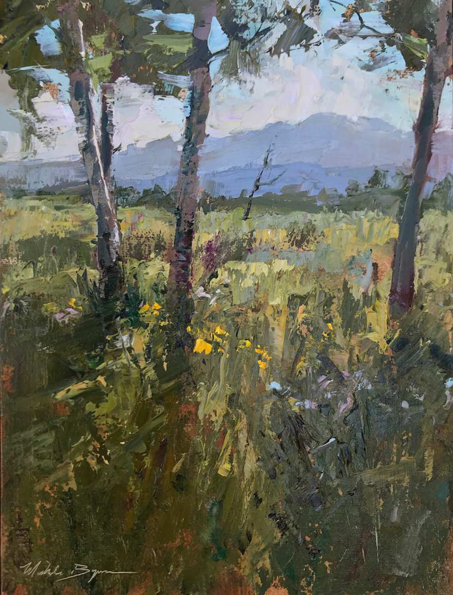 Aspens Overlooking Sleeping Indian by MICHELE BYRNE, Image 1.