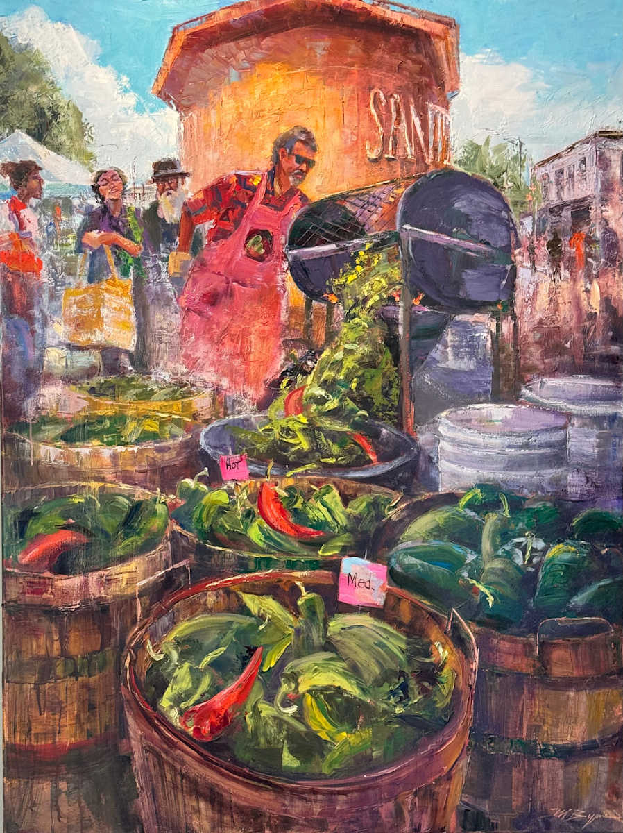 Hatch Chile Roasting by MICHELE BYRNE, Image 1.