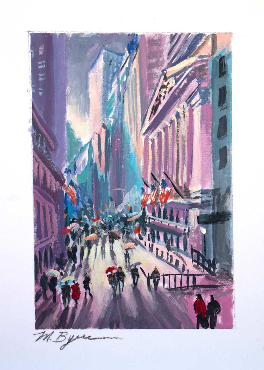 Broad Street Rain-Study by MICHELE BYRNE 