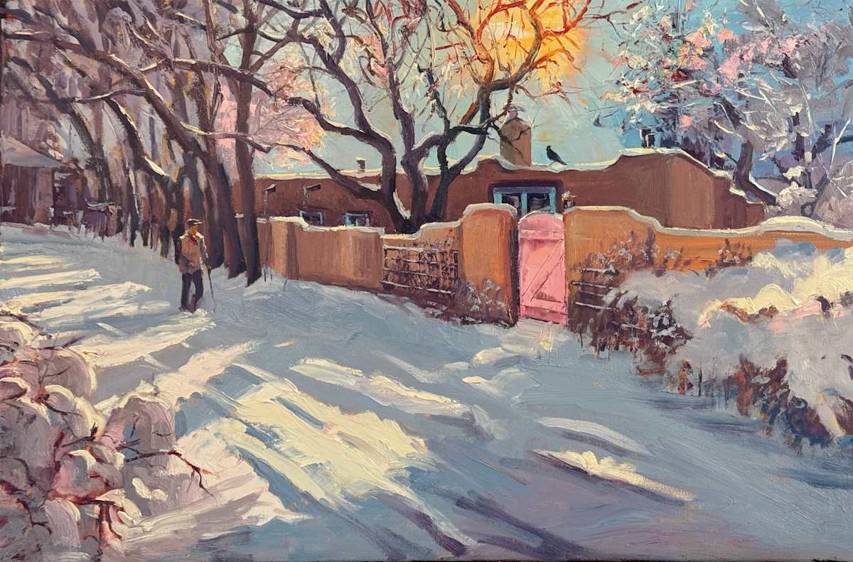 First Santa Fe Snowfall by MICHELE BYRNE 