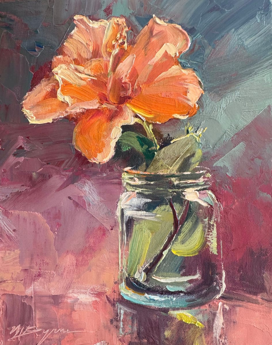 Peach Hibiscus #2 by MICHELE BYRNE 