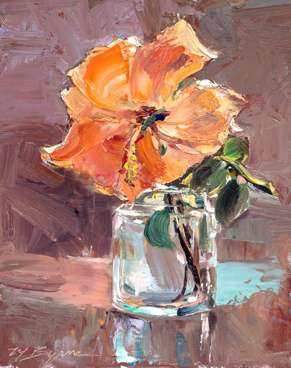 Peach Hibiscus #1 by MICHELE BYRNE 