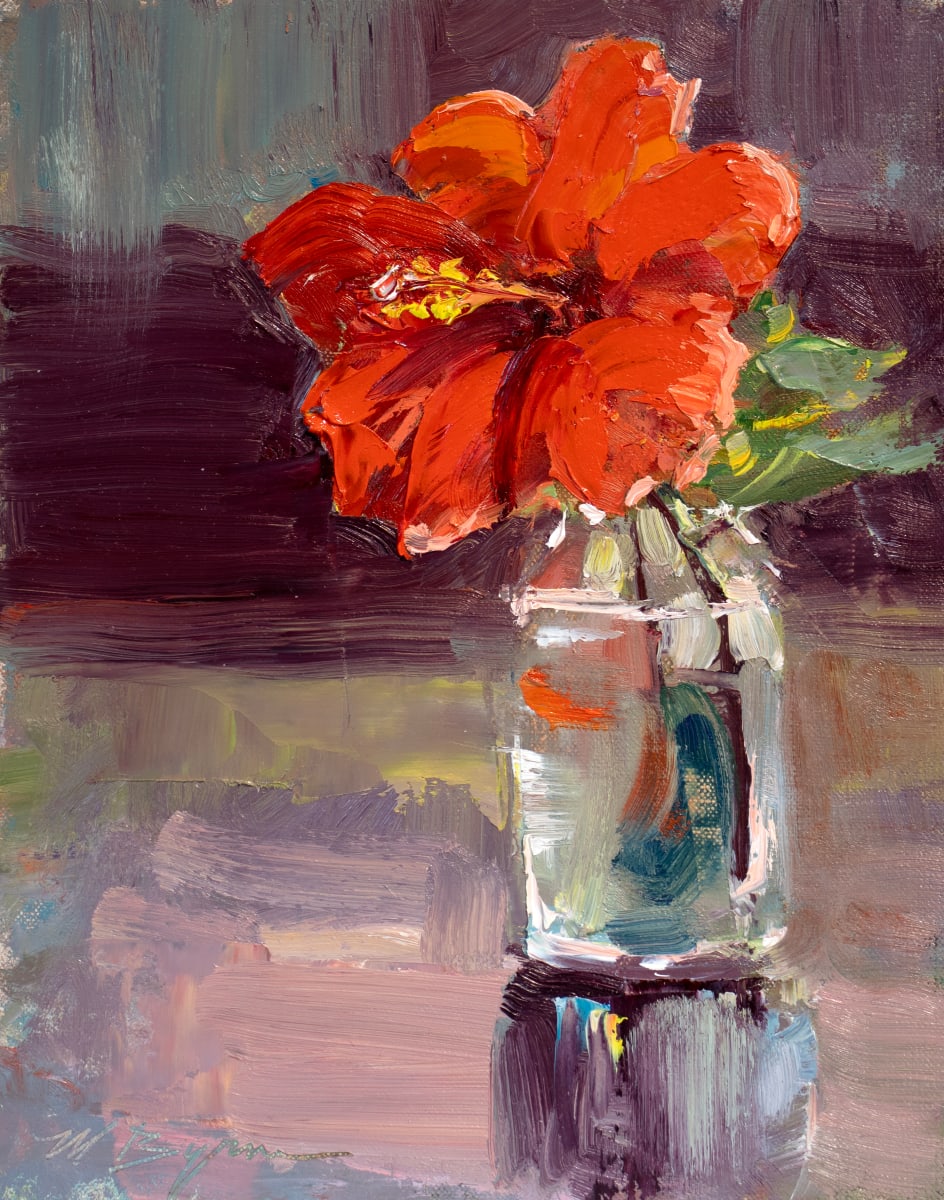 Red Hibiscus #1 by MICHELE BYRNE 