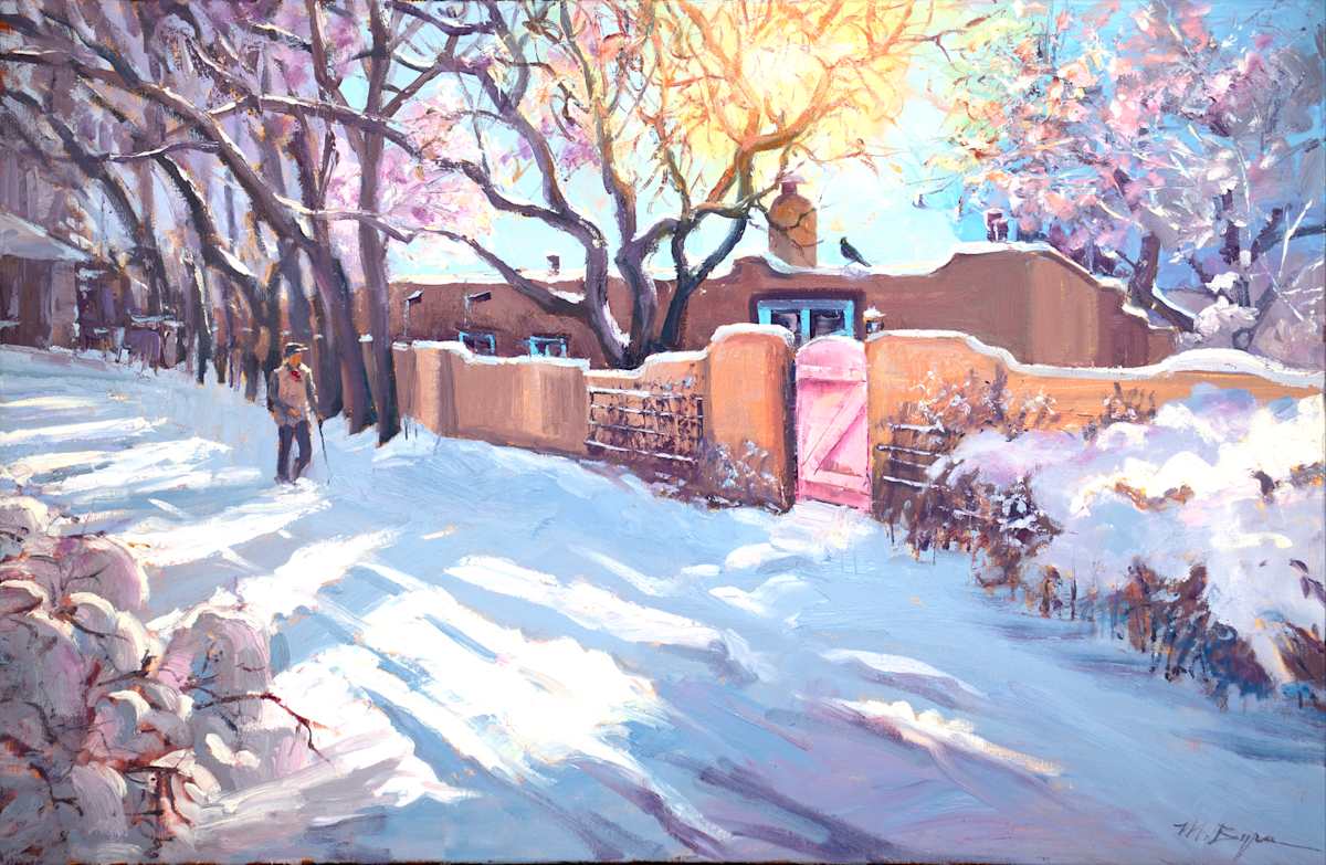 First Santa Fe Snowfall by MICHELE BYRNE 