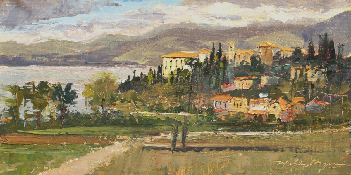 Tuscan Lakeside Village by MICHELE BYRNE 