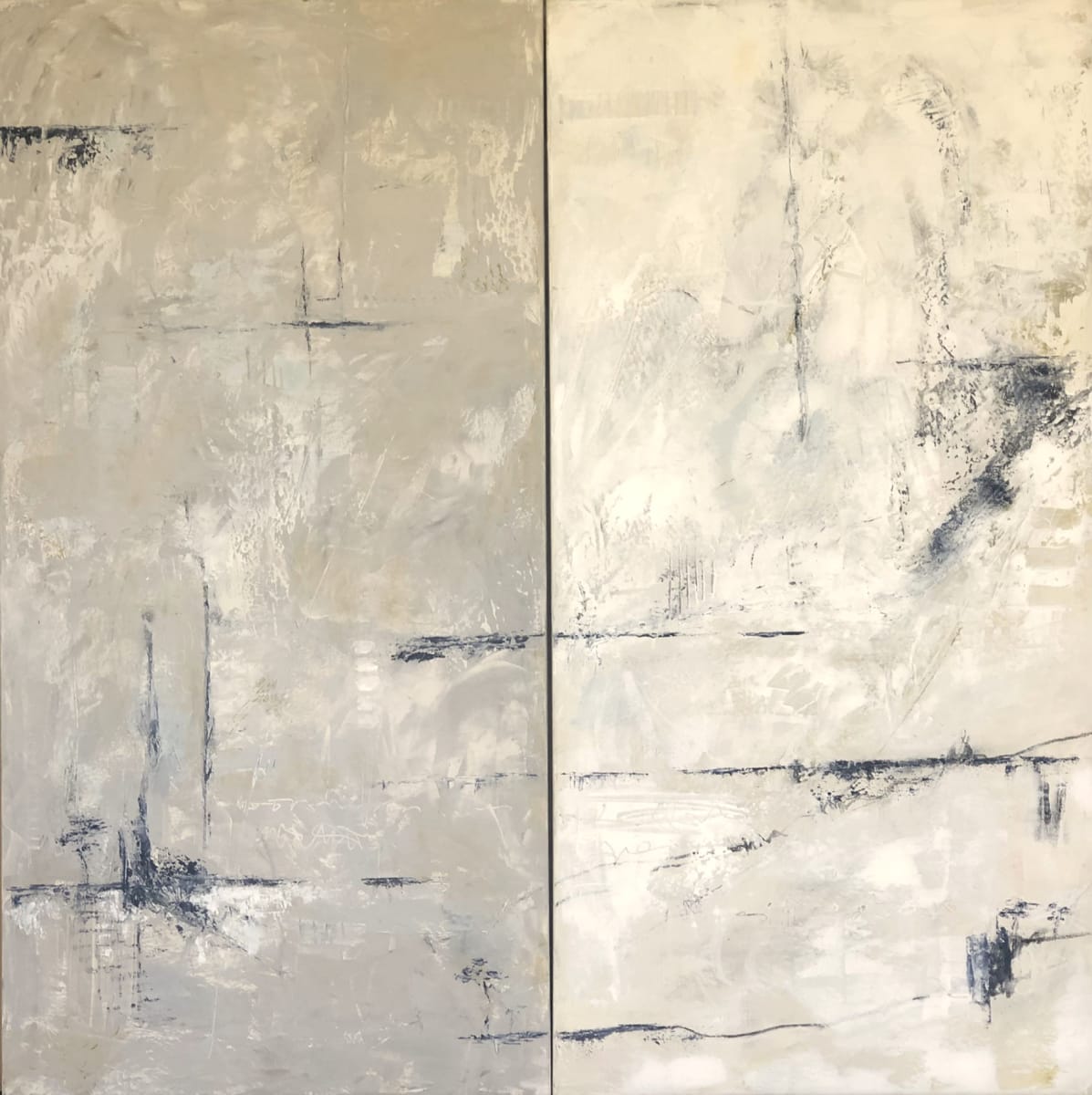 'Finding Balance' - Diptych by Denize de Senneville, Image 1.