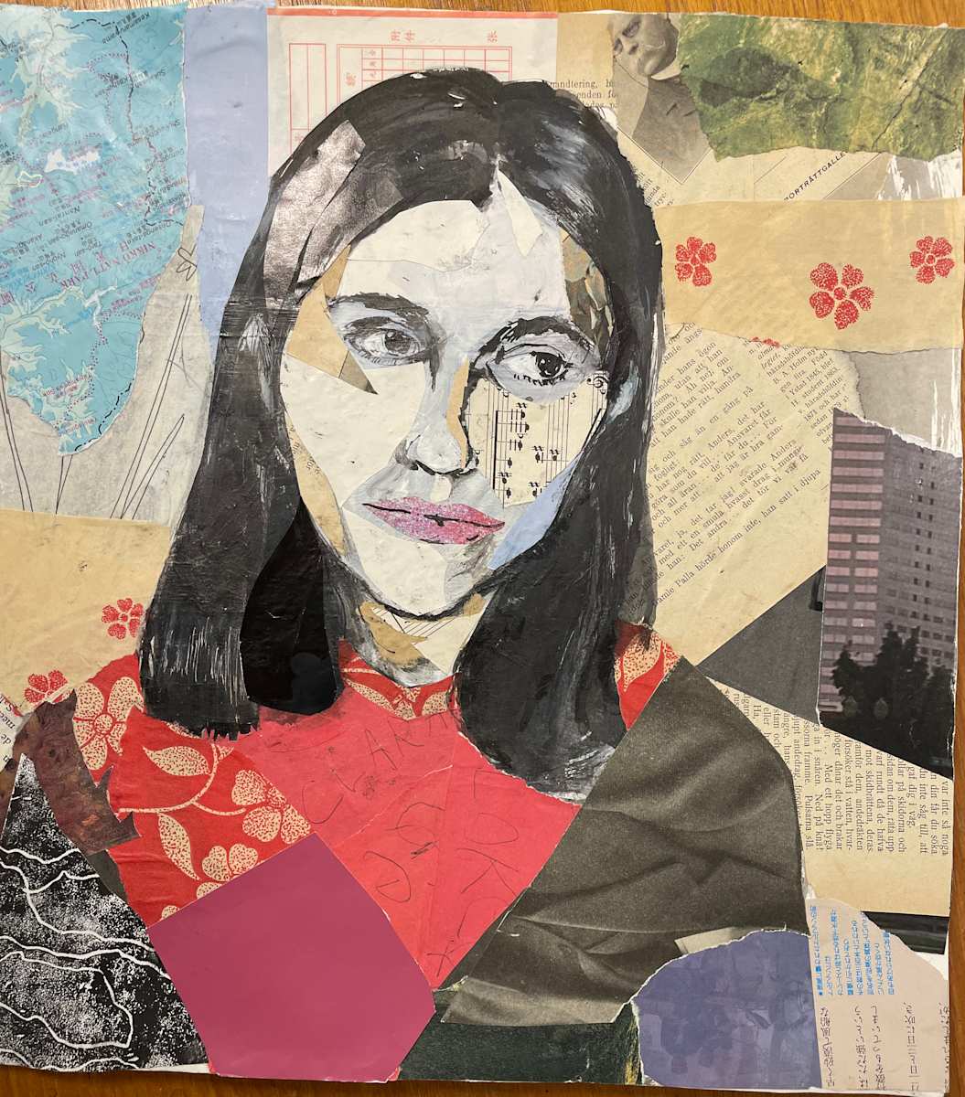 Heidi en collage by curtis bay 