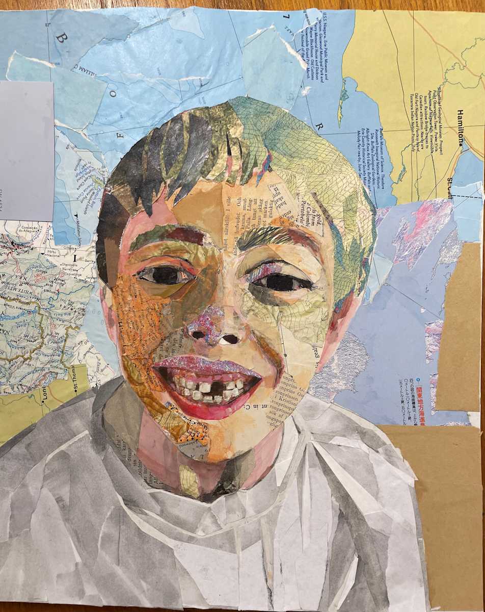 Elijah in collage by curtis bay 