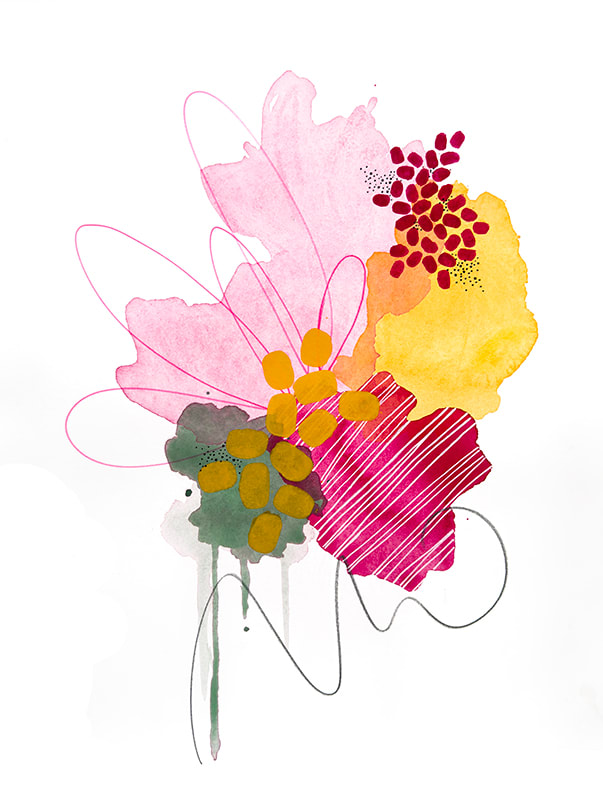 A Bit Wild 2 by Nikki Braun  Image: 16 x20 on 300lb Arches Watercolor Paper.
Price is unframed