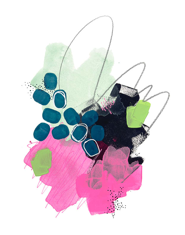 Overwhelmed 3 by Nikki Braun  Image: 11 x 14 on 300lb Arches Watercolor Paper.
Price is unframed