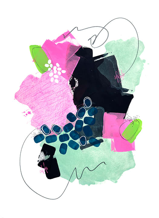 Overwhelmed 1 by Nikki Braun  Image: 18x24 on 300lb Arches Watercolor Paper.
Price is unframed