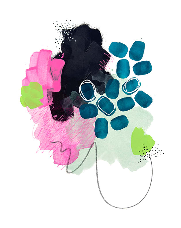Overwhelmed 4 by Nikki Braun  Image: 11 x14 on 300lb Arches Watercolor Paper
Price is unframed
