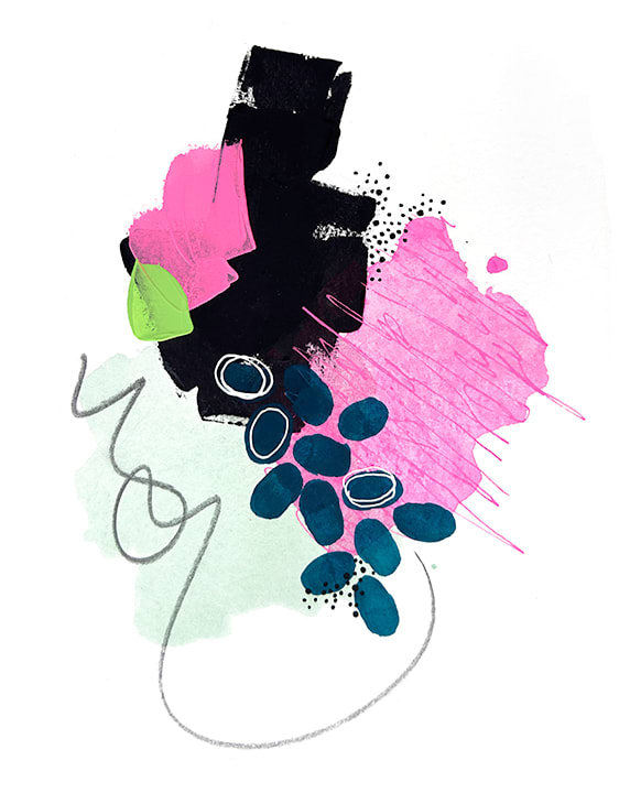 Overwhelmed 5 by Nikki Braun  Image: 8x10 on 300lb Arches Watercolor Paper
Price is unframed