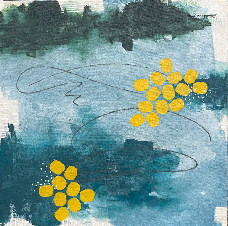 Plunge by Nikki Braun  Image: 16 x 16 Acrylic on Canvas
Price is unframed