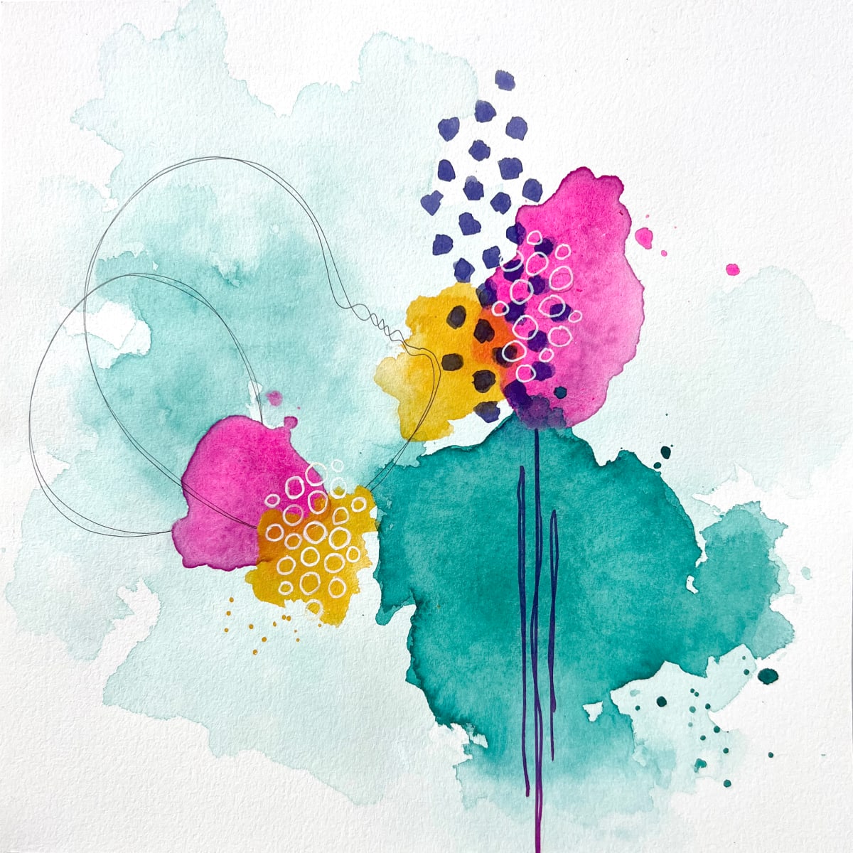 Summer Garden by Nikki Braun  Image: 300lb Arches Watercolor Paper
Price is unframed