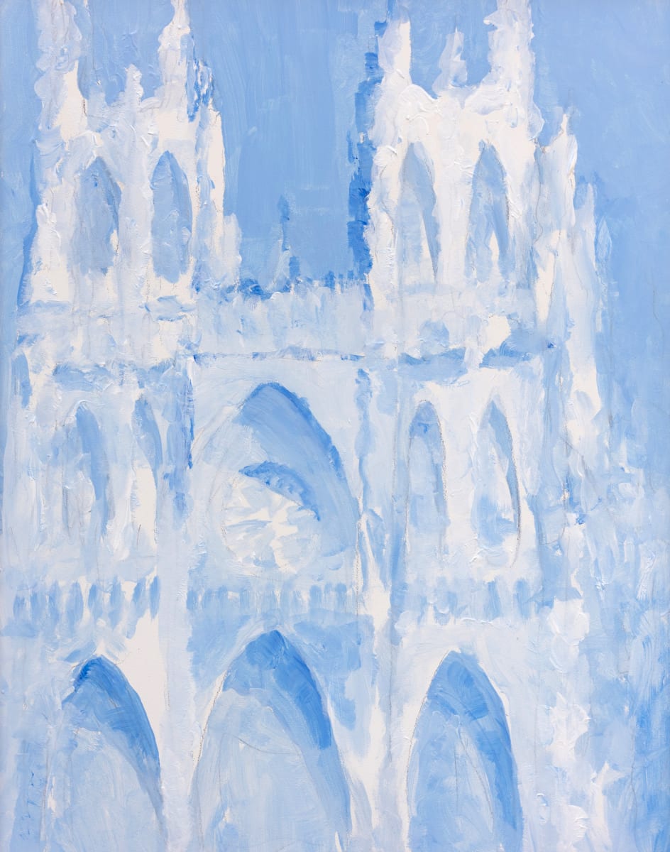 Washington National Cathedral by Lorna Herf  Image: An impressionistic study of the Washington National Cathedral in DC in monochrome.