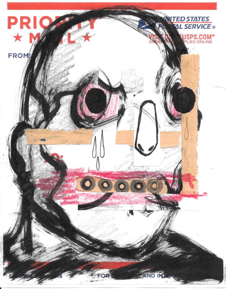 USPS 228 - Crying Face with Five Teeth by Brian Huntress 