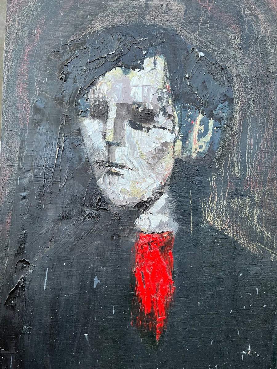Self Portrait with Bleeding Throat by Brian Huntress 