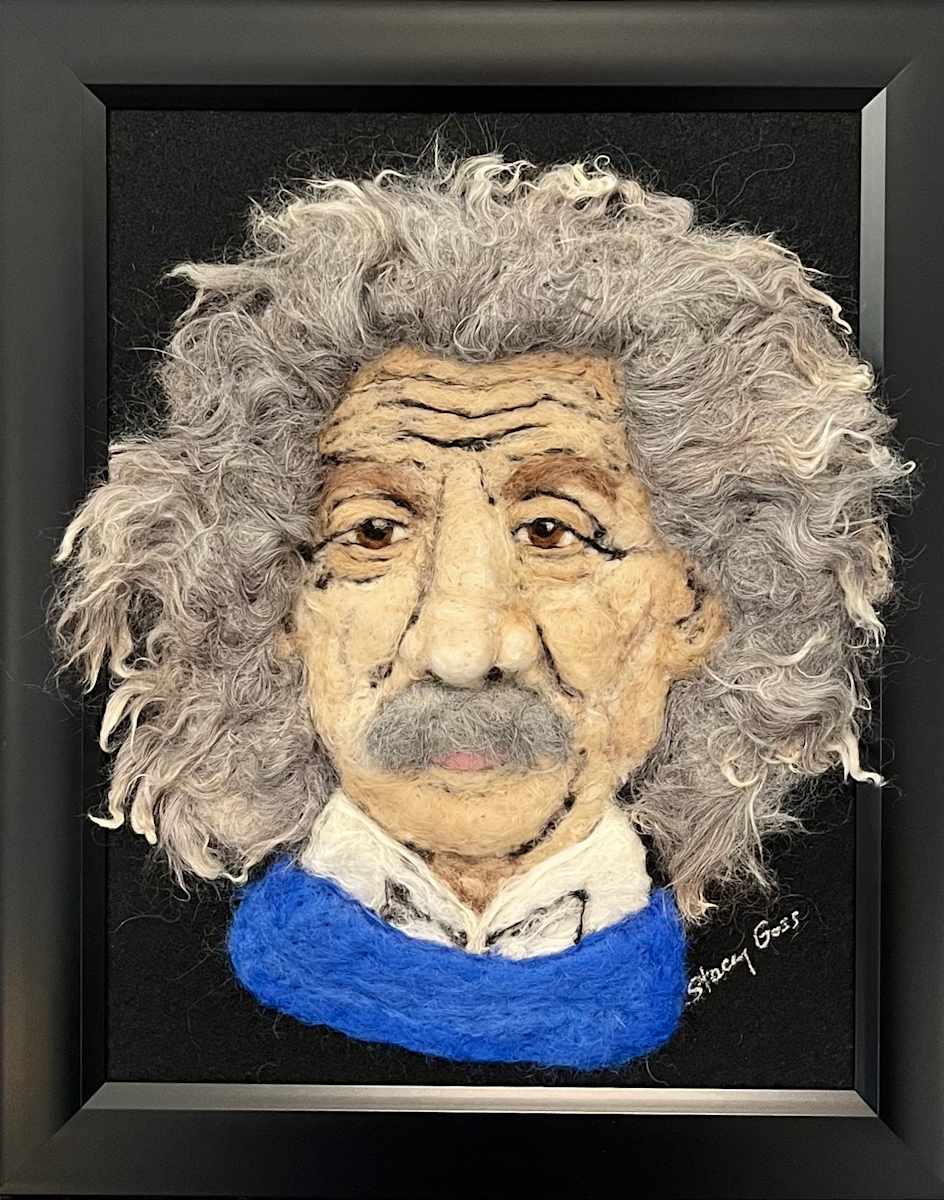 Felted Albert Einstein by Stacey Goss 