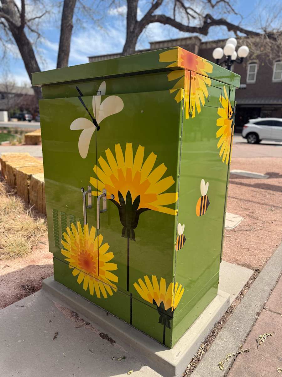 Utility Wrap - Green Daisies (O'Brien Park), Image 5.