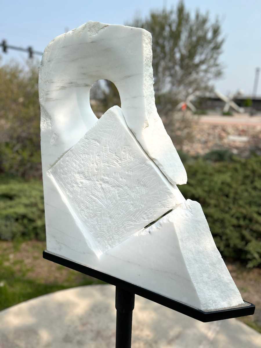 Stop Pushing (Permanent Public Art) by Tim DeShong  Image: Located in Xeric Garden in front of Old Town Hall, 20118 E Mainstreet, Parker, CO 80138

We are thrilled that we’re lucky enough to have Tim DeShong’s “Stop Pushing” in Parker for another year. This serene sculpture sits in Xeric Garden, just west of Old Town Hall. Tim sourced stone from Marble, Colorado, and says the name came about after feeling himself “pushing the limits and integrity of the stone”—a metaphor he applies to his own personal journey.