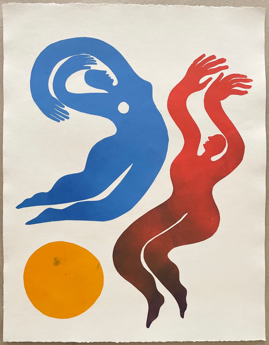 Red Blue Sun by Rose Jaffe 