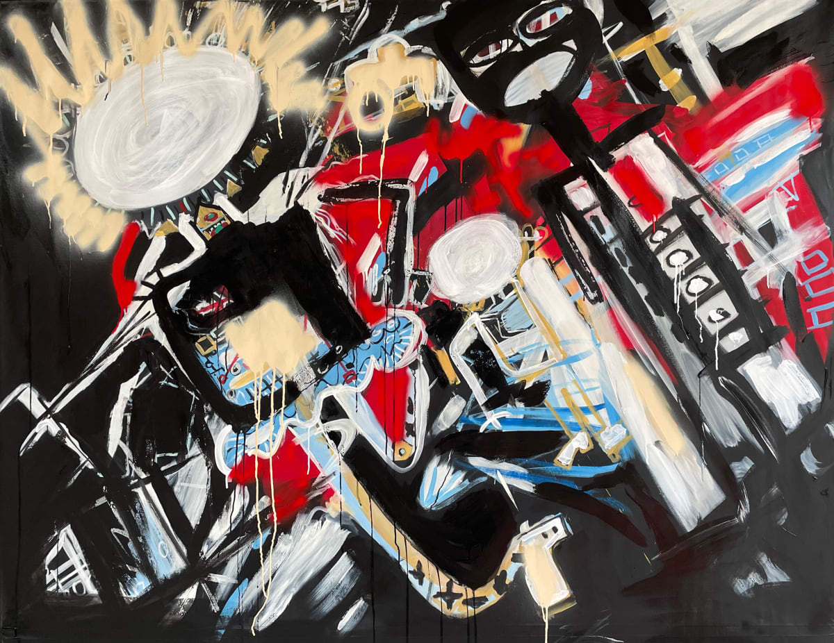 Robot sin Rostro by Fernanda Lavera  Image: This painting is made using oil, painted on canvas.