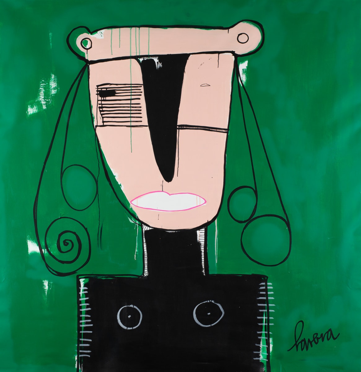 Belenus by Fernanda Lavera  Image: This painting is made using acrylic, aerosols and markers. Painted on canvas.